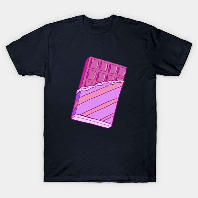 Pink Chocolate Bar T-Shirt by Carabara Designs